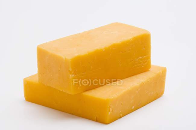 Pedaços de queijo Cheddar — Fotografia de Stock