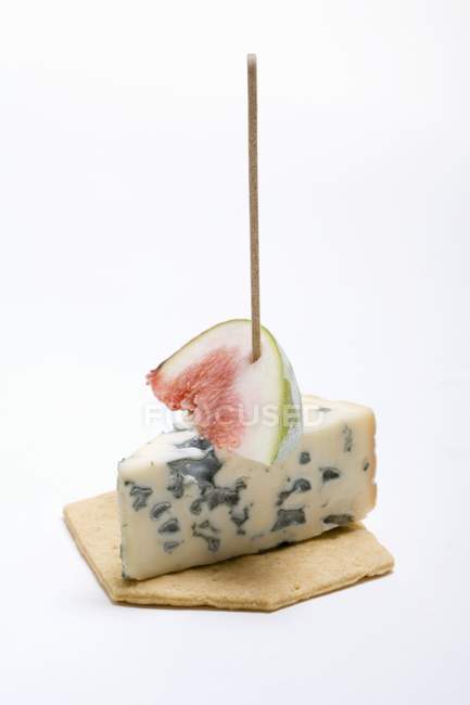 Синій сир та інжир — стокове фото