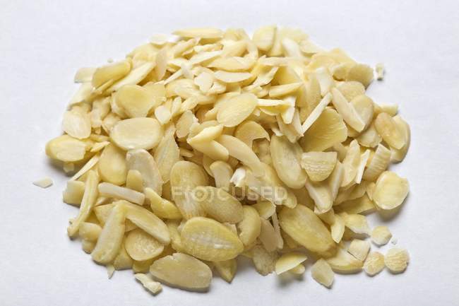 Heap of flaked almonds — Stock Photo