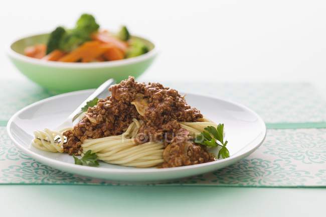 Spaghetti Bolognaise pâtes — Photo de stock