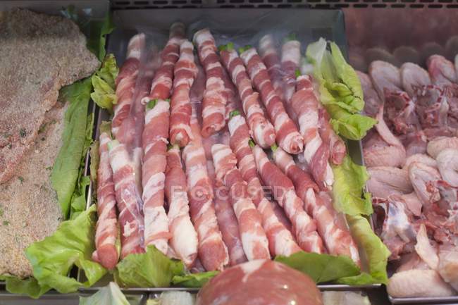 Prosciutto Wrapped Asparagus — Stock Photo