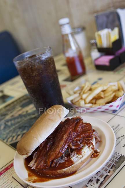 Pulled Pork Sandwich — Stock Photo
