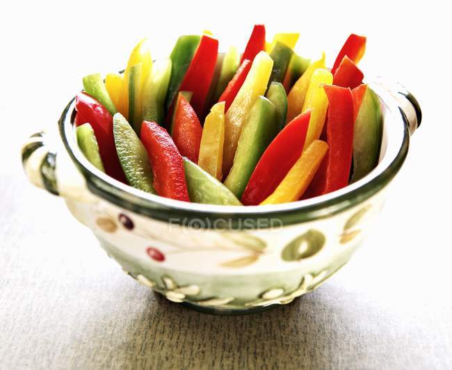 Colorful sliced Bell Pepper — Stock Photo