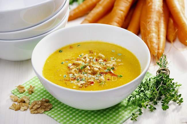 Celery and carrot soup — Stock Photo