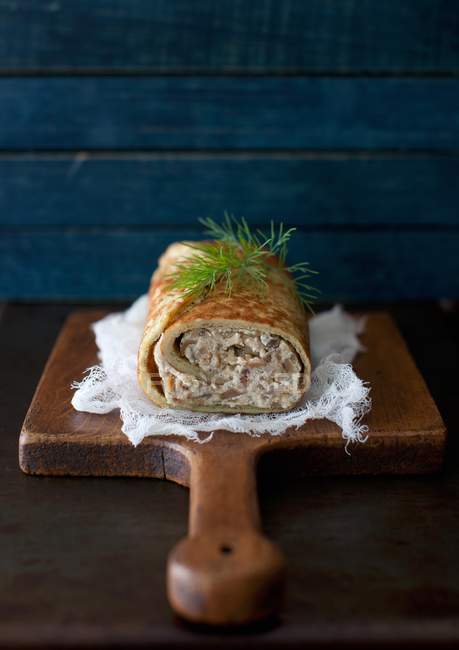 Rolled Dill Omelet — Stock Photo