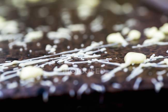 Restos de chocolate blanco - foto de stock
