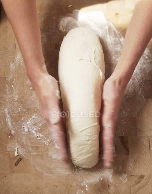 Forming Bread Dough — Stock Photo