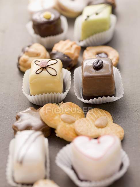 Biscuits and petits fours — Stock Photo