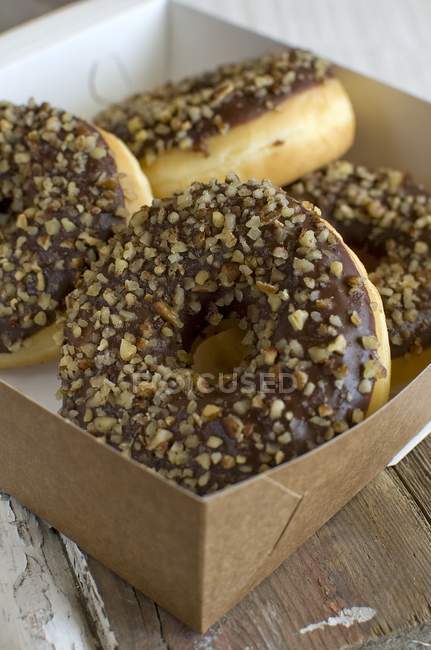 Donuts mit Schokoglasur — Stockfoto