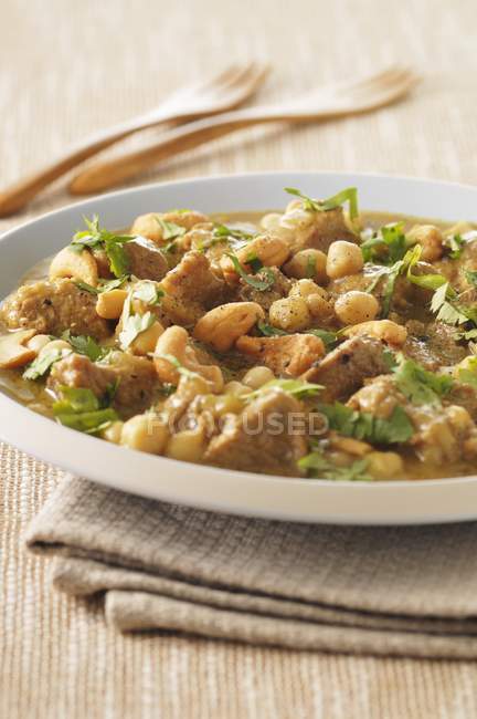 Curry de veau aux pois chiches — Photo de stock