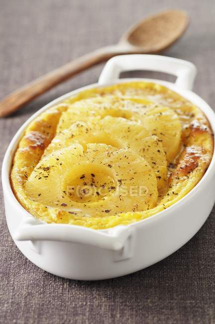 Pineapple bake in dish — Stock Photo