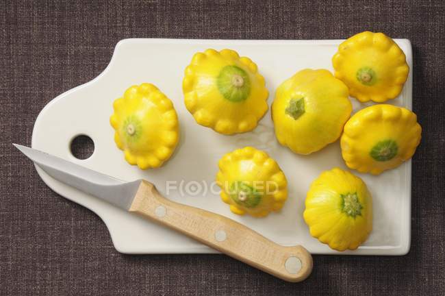 Zucca padella gialla — Foto stock