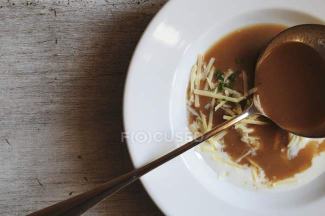 Roux soup with cheese — Stock Photo