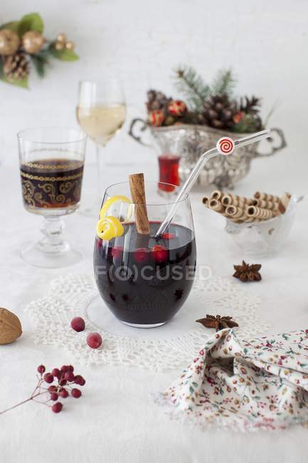 Glasses of Mulled Wine — Stock Photo