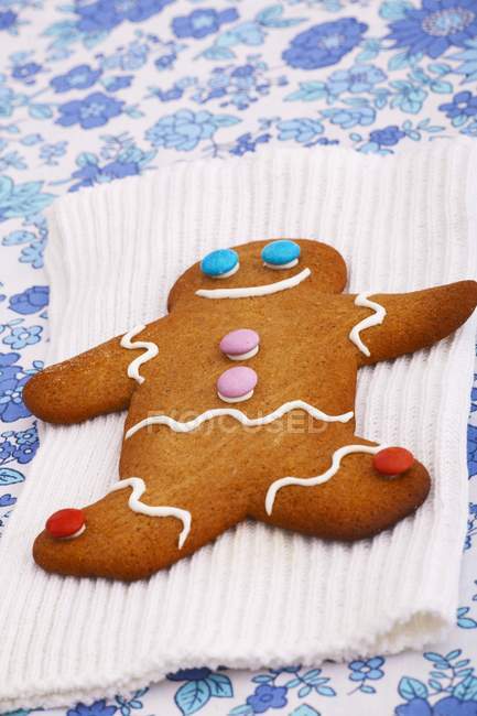 Smiling Gingerbread man — Stock Photo