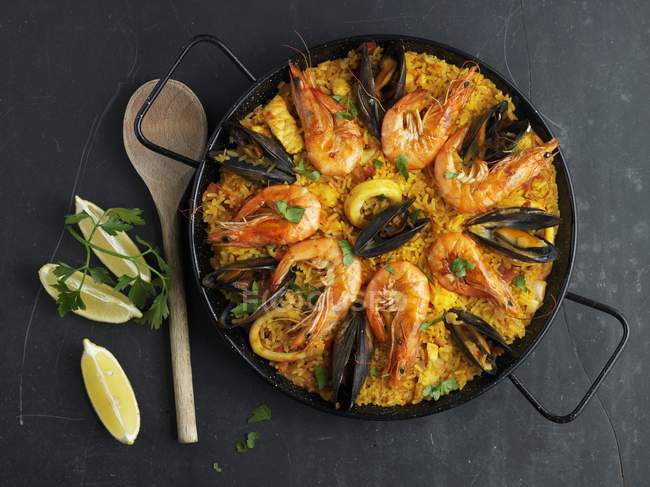 Paella-Reisgericht — Stockfoto