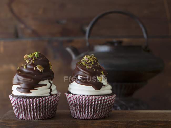 Cupcakes com licor de creme irlandês — Fotografia de Stock