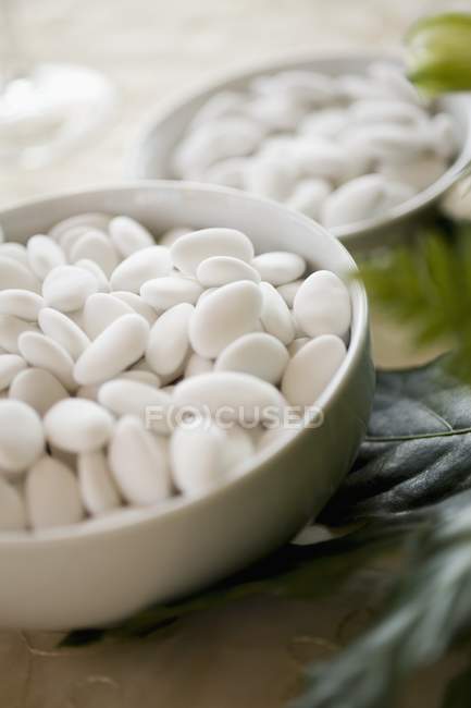 White sugared almonds — Stock Photo