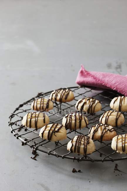 Печенье с шоколадной глазурью — стоковое фото