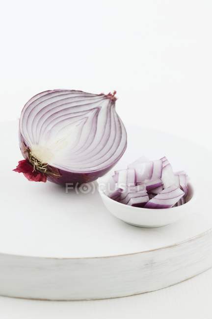 Close up of Half a red onion — Stock Photo