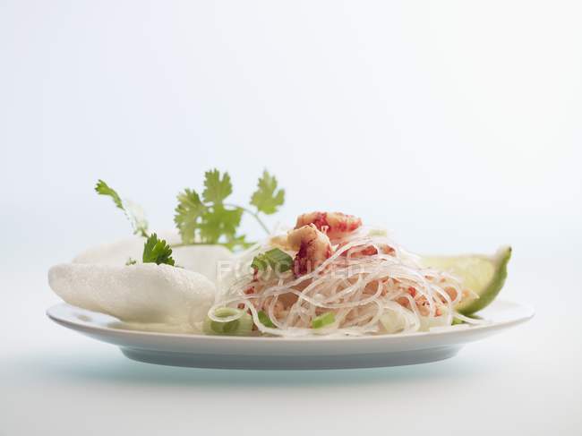 Cellophane noodle salad with prawns — Stock Photo
