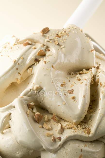 Almond ice cream — Stock Photo