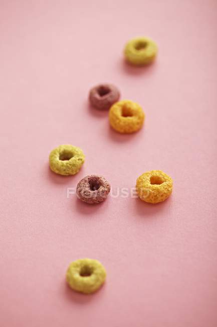 Breakfast cereal rings — Stock Photo