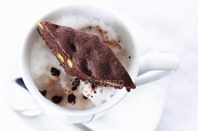 Galleta de chocolate cantuccini - foto de stock