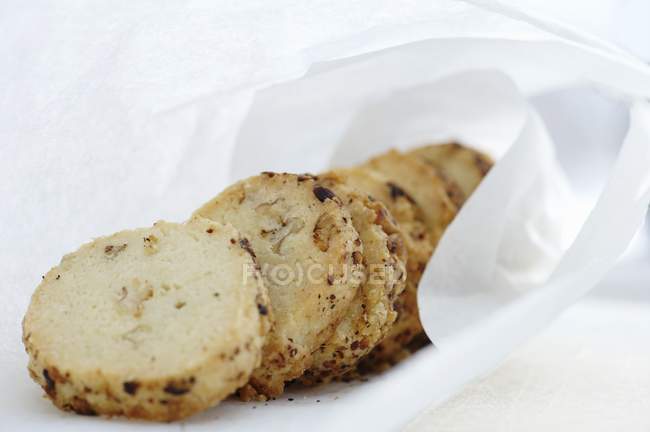 Queijo cremoso e biscoitos — Fotografia de Stock