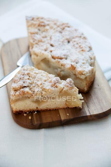Gâteau crumble pomme — Photo de stock
