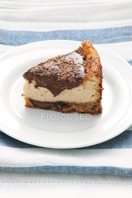 Fetta di cheesecake al caffè — Foto stock