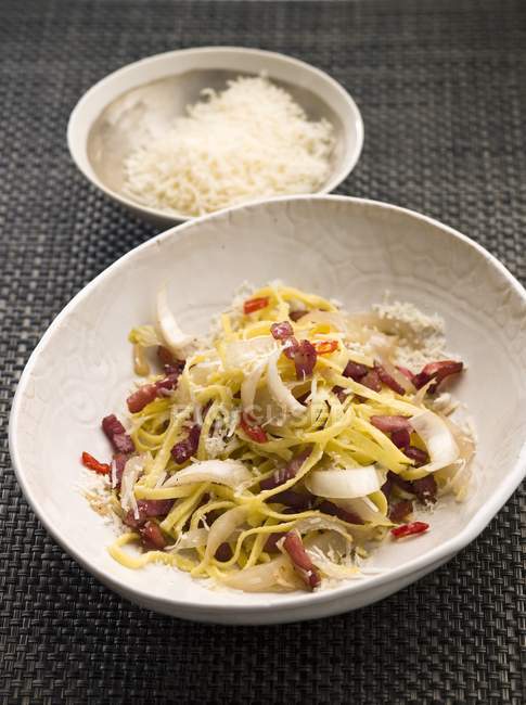 Tagliolini pasta with Chilli — Stock Photo