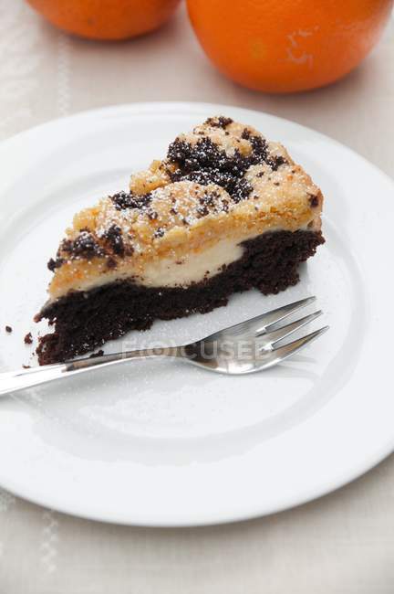 Chocolate cream cake — Stock Photo