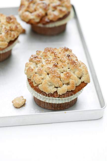 Muffin con guarnizione sbriciolata — Foto stock