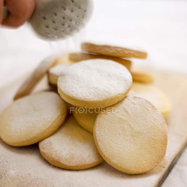Shortbread with icing sugar — Stock Photo
