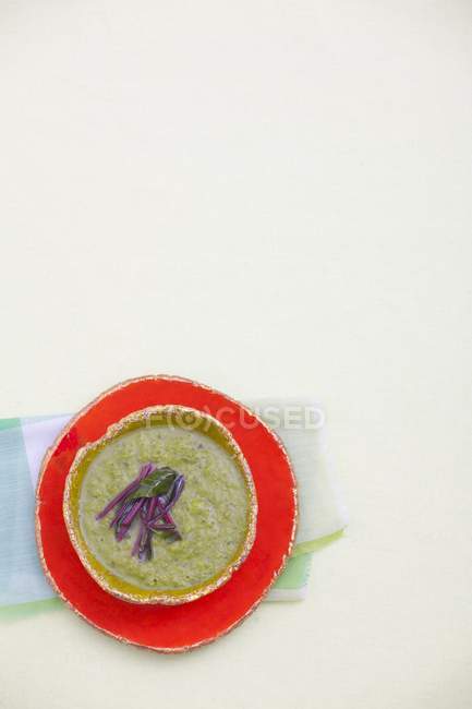 Sopa de abobrinha-espinafre fria — Fotografia de Stock