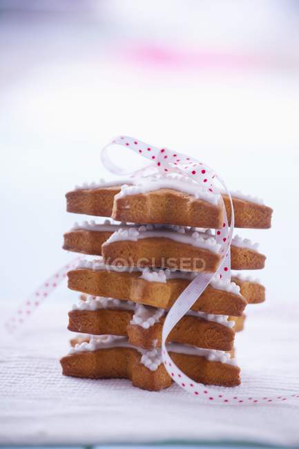 Pile of gingerbread stars — Stock Photo