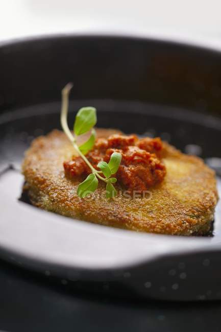 Breaded pork chop — Stock Photo