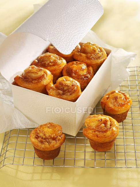 Muffins de girar canela — Fotografia de Stock