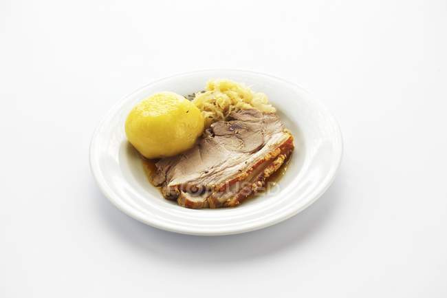 Ombro assado fatiado de carne de porco — Fotografia de Stock