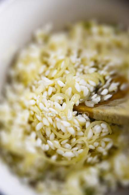 Preparing risotto in stock — Stock Photo