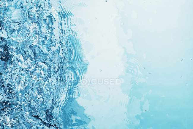 Closeup view of blue water wave — Stock Photo