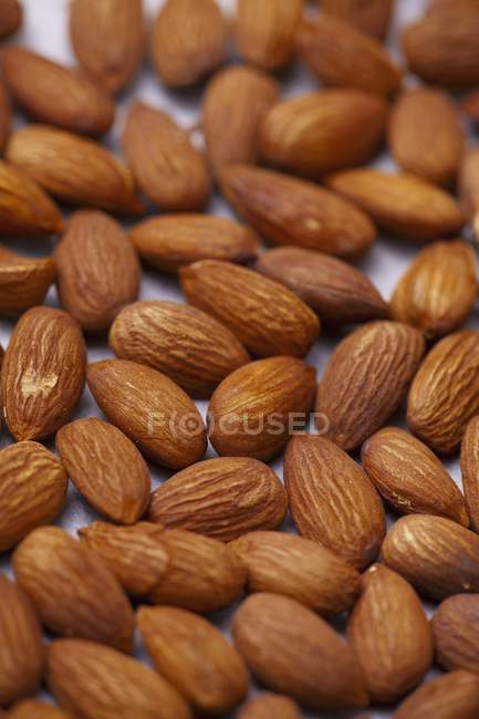 Shelled raw almonds — Stock Photo