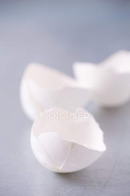 Closeup view of white egg shells — Stock Photo