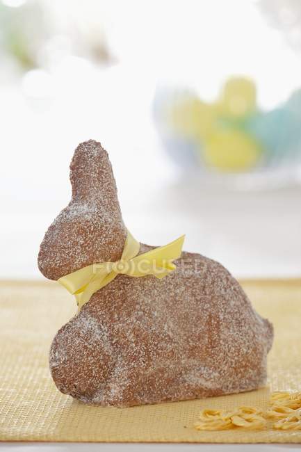 Sponge cake shaped like rabbit — Stock Photo