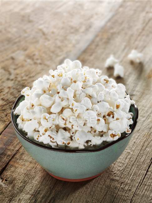 Bowl of Plain Popcorn — Stock Photo