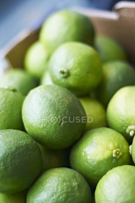 Limes mûres dans la caisse — Photo de stock