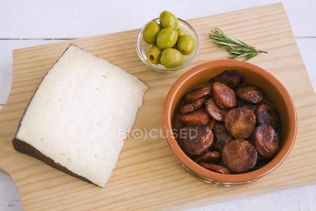 Gebratene Chorizo-Scheiben — Stockfoto