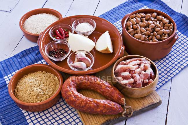 Харчові продукти з іспанської кухні — стокове фото