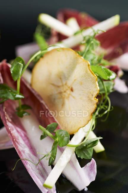 Яблучний салат з радиккіо — стокове фото